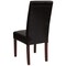Merrick Lane Ellison Mid-Century Panel Back Parsons Accent Dining Chair - Set of 4